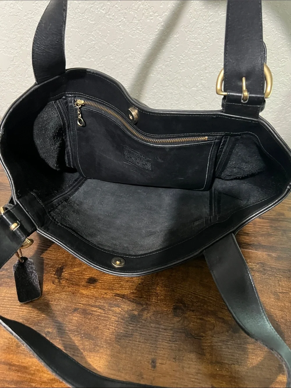 Rare Coach Black Leather Hobo Bag